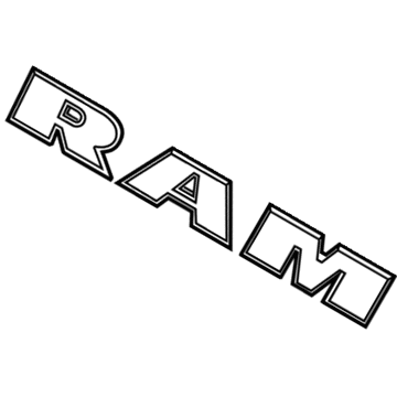Ram 68210907AA Nameplate