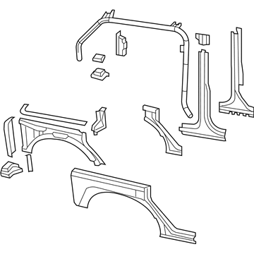 Jeep 68002324AI Quarter Panel Assembly