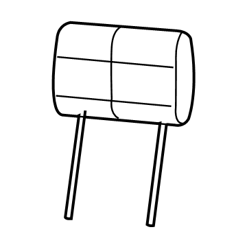 Mopar 5MF27DX9AA Headrest, Black, Front