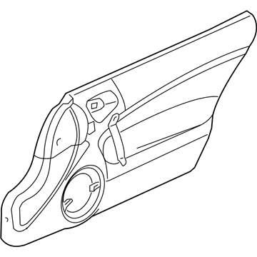 Mopar XC921BNAC Door Trim Panel, Black/Blue, Front Mopar XC921BNAC Door Trim Panel, Black/Blue, Front