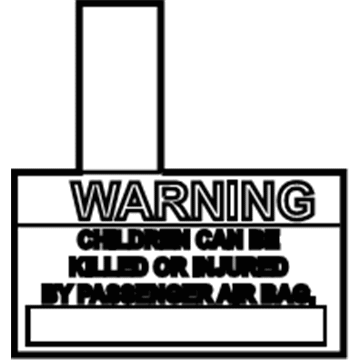 Chrysler 5114035AA Warning Label