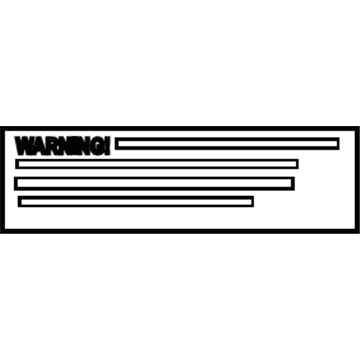 Chrysler 5103222AA Warning Label