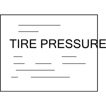 Chrysler 4782248AA Tire Info Label
