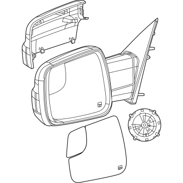 Ram 7JQ50KXJAC Mirror Assembly