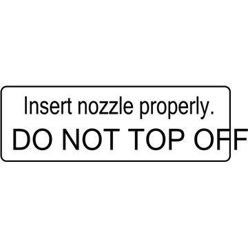 Dodge 68025191AA Fuel Label