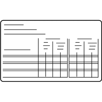 Dodge 68022059AA Tire Pressure Label