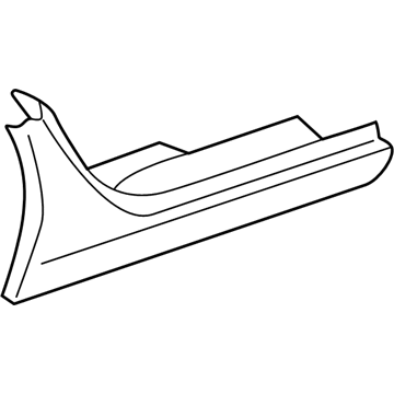 Mopar 5018724AA Rocker Molding, Rear Passenger Side