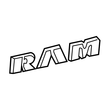 Dodge Ram 1500 Emblem - 55277434AB