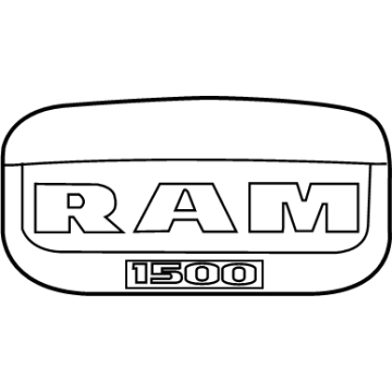 Mopar 68082666AA Nameplate, Front Passenger Side