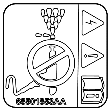 Jeep 68501853AA Warning Label