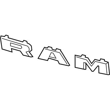 Ram 68395015AA Nameplate