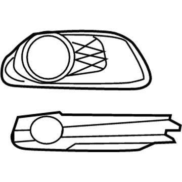 Mopar 68100706AA Fog Lamp Bezel, Black, Front Passenger Side Mopar 68100706AA Fog Lamp Bezel, Black, Front Passenger Side