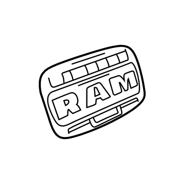 Ram 68082666AA Nameplate