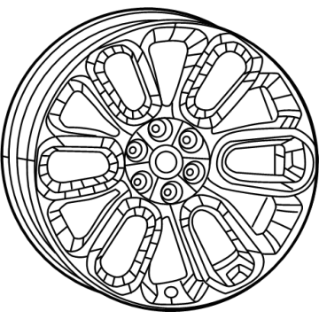 Ram 68563990AA Wheel, Alloy
