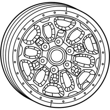 Ram 68643045AA Wheel, Alloy