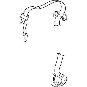 Dodge 1CG671D5AB Rear Belt Assembly