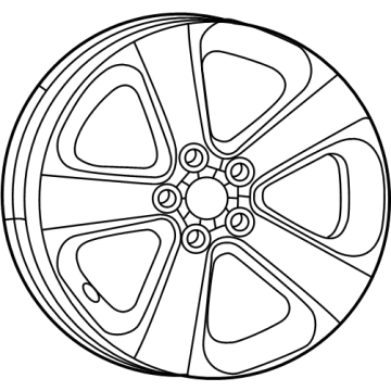 Mopar 68596429AA Wheel - Aluminum