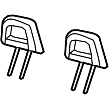 Mopar 1SU42XDVAA Headrest, Gray, Rear