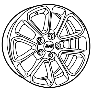 Jeep 5XK991XFAB Wheel, Alloy
