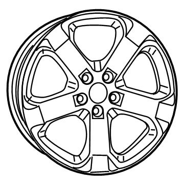 Jeep 5XJ10DX8AA Wheel, Alloy