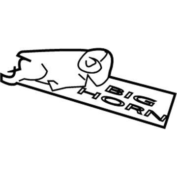 Ram 55372894AA Nameplate