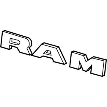 Ram 68298470AA Nameplate