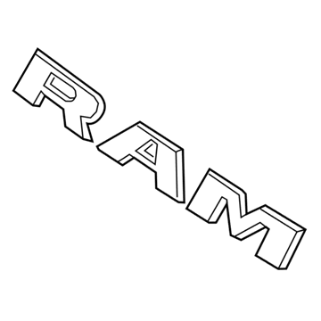 Ram 68247264AA Nameplate