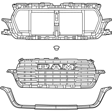 Ram 68668818AA Grille Assembly