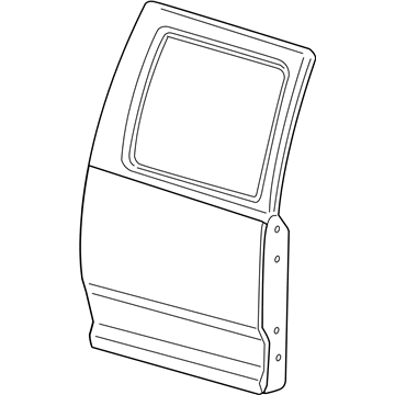 Mopar 55372027AF Door Shell, Rear Driver Side