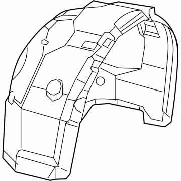 Mopar 68477540AA Fender Liner, Front Passenger Side