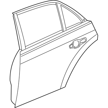 Mopar 68660694AA Door - Rear 68660694AA Mopar Door - Rear Illustration 1 of 1
