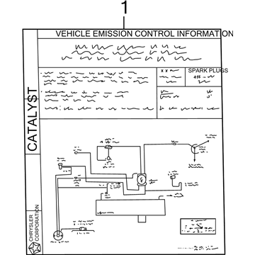 Dodge 4721341AA Emission Label