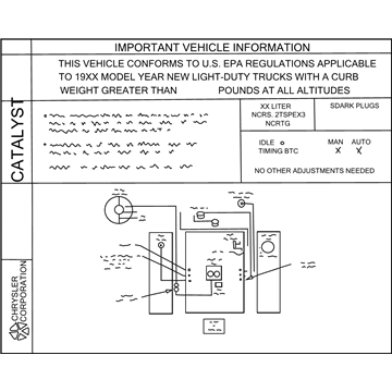 Dodge 52110421AB Emission Label