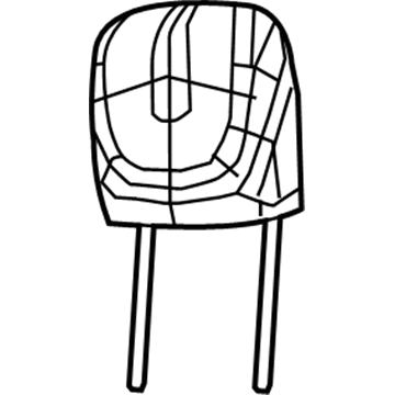 Mopar 1TE21DX9AD Headrest, Black, Front Mopar 1TE21DX9AD Headrest, Black, Front