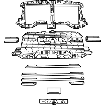 Ram 2500 Grille - 68719393AB