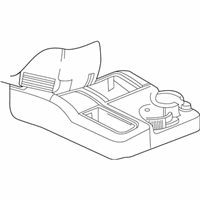 Dodge Ram 2500 Center Console Base - 5GT26XDVAC Console, Taupe, Front Center