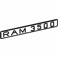 Dodge Ram 2500 Emblem - 55078008AC Nameplate, Front Passenger Side