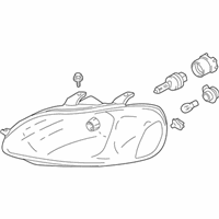 Chrysler Headlight - MN133281 Headlamp Assembly, Front Driver Side