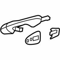 Chrysler Pacifica Door Handle - 4589033AA Handle, Outside, Black, Rear Outer Driver Side