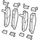 Mopar 68635837AA Brake Pads, Front Mopar 68635837AA Brake Pads, Front