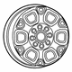 Mopar 6MS02AAAAA Wheel, Alloy Mopar 6MS02AAAAA Wheel, Alloy