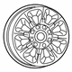 Mopar 6MS041UWAA Wheel, Alloy Mopar 6MS041UWAA Wheel, Alloy
