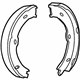 Mopar 68026168AA Parking Brake Shoes, Rear