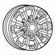 Mopar 6CV28RXFAA Wheel, Alloy Mopar 6CV28RXFAA Wheel, Alloy