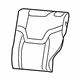 Mopar 6SJ48U00AA Seat Back Cover, Black/Gray, Rear Driver Side