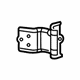 Mopar 68329062AA Lower Hinge, Rear Driver Side