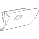 Mopar 7EH07DX9AA Glove Box Door, Black, Front Mopar 7EH07DX9AA Glove Box Door, Black, Front