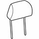 Mopar 1VU88ML2AA Headrest, Black/White, Front Mopar 1VU88ML2AA Headrest, Black/White, Front