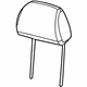 Mopar 1DC01XDVAA Headrest, Slate Gray, Front