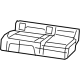 Mopar 7SY86TX7AA Cover - Rear Seat Cushion